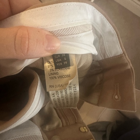 Massimo Dutti size 6 pants never worn beige gold details at waist - Picture 4 of 5